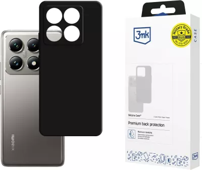 Mbështjellës silikoni 3mk për Xiaomi 14T Pro, i zi