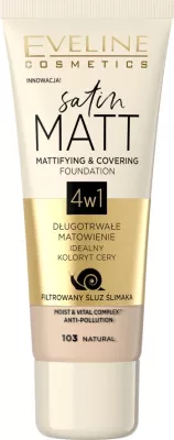 Fondatinë Eveline Cosmetics Satin Matt Foundation 103 Natural 30ml