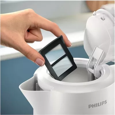 Çajnik elektrik Philips HD9411/00, 1.7L, i bardhë