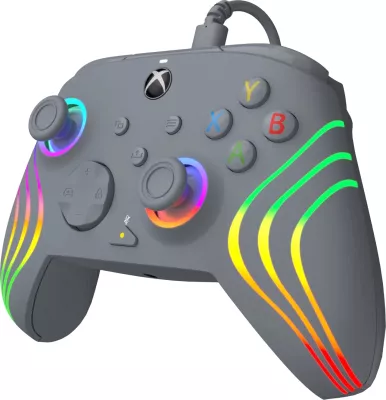 Kontroller i kablluar PDP Afterglow Wave, RGB, USB-C, për Xbox Series X/S & Xbox One & PC, 2.4m, Grey