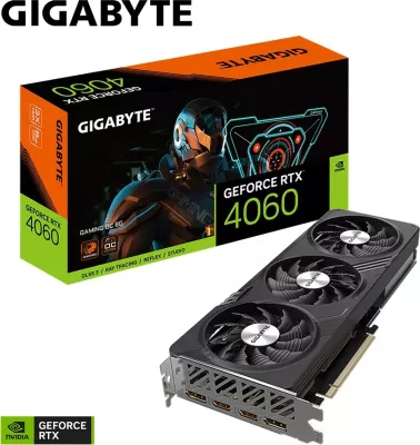 Kartelë grafike Gigabyte GeForce RTX 4060 OC 8G, 8 GB, GDDR6, e zezë