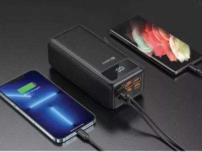 Powerbank Sandberg 420-75 USB-C PD 130W 50000mAh, e zezë, set me 2 kabllo