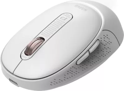 Maus wireless Marvo Office WM111, Bluetooth/2.4G/USB, DPI 800-1600, bateri e rikarikueshme, i bardhë