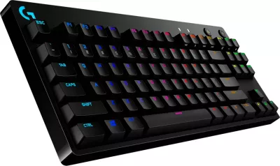Tastierë gaming mekanike Logitech G PRO X TKL LIGHTSPEED, tactile switches, RGB, US INT'L, e zezë