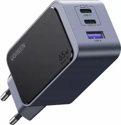Karikues rrjeti Ugreen Nexode Air UGR1842 65W, 2x USB-C + 1x USB-A, gri