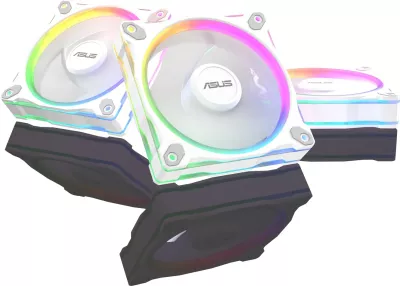 Set ventilatorë ASUS Prime MR120 Fan ARGB, 12 cm, për kasë, Bardhë, 3 copë