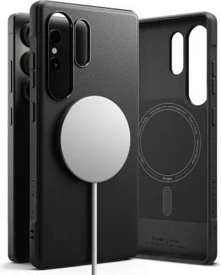Mbështjellës Ringke Onyx MagSafe për Samsung Galaxy S25 Ultra, i zi