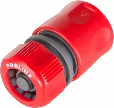 Lidhës i shpejtë PROLINE 99506 për zorrë 3/4" me mbyllës, 30 copë, e kuqe