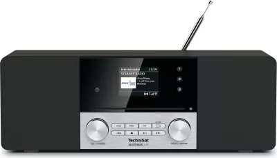 Radio digjitale TechniSat DigitRadio 3 IR, internet, DAB+, FM, e zezë/argjendtë