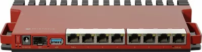 Ruter MikroTik L009UiGS-RM 8x Gigabit, 1x SFP 2.5G, USB, PoE, Rack 1U, kuqe/zezë