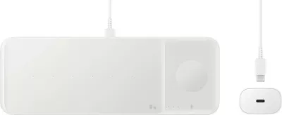 Karikues wireless Samsung Trio, USB, i bardhë