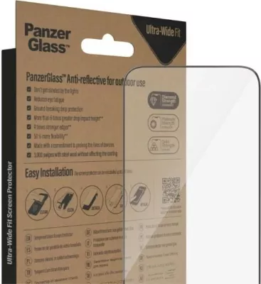 Xham mbrojtës PanzerGlass Ultra-Wide Fit me filtër anti-refleks dhe EasyAligner për iPhone 14 Pro Max