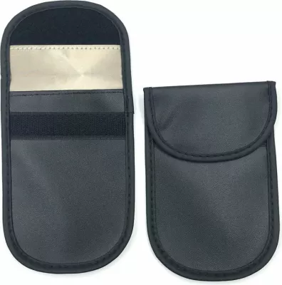 Mbështjellës kundër vjedhjes për çelësa makine Hurtel, Faraday Box, 14x10cm, i zi