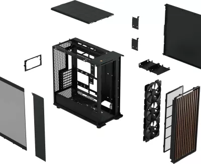 Kasë Fractal Design North XL, ATX, micro ATX, Mini-ITX, e zezë/charcoal