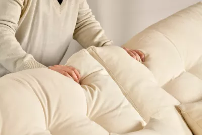 Karrige lëkundëse treshe për kopsht, ngjyrë bezhë, Luna Deluxe 2600