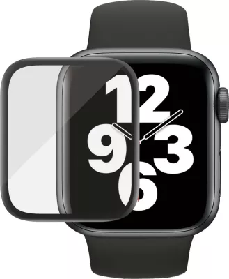 Mbrojtës ekrani PanzerGlass për Apple Watch Series 4/5 40mm, transparent, kornizë e zezë