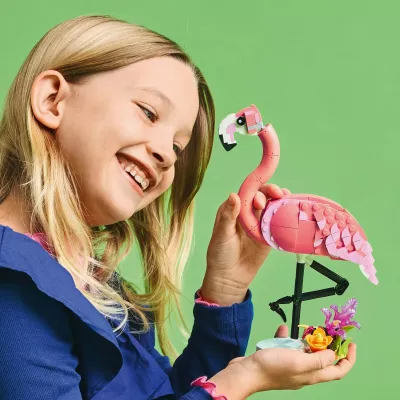 Set LEGO Creator 3-në-1 Wild Animals: Pink Flamingo 31170, 288 copë, 8+, rozë