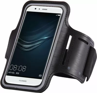 Bandë krahu për vrapim Hurtel për celular deri 6", e zezë