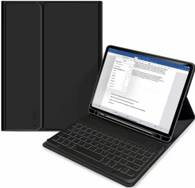 Mbështjellës me tastierë Tech-Protect SC Pen për iPad 10.9" (2022), i zi