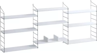 Raft librash Hanah Home, Lungo, bardhë e zi