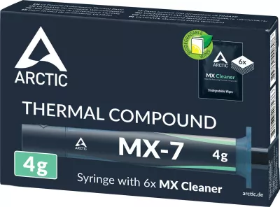 Pastë termike ARCTIC MX-7, 4 g + MX Cleaner, gri