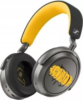 Kufje Sennheiser Momentum 4 Wireless, 80th Anniversary Edition, e zezë me të verdhë