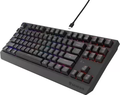 Tastierë mekanike Genesis Thor 230 TKL Wireless, RGB, Outemu Red, e zezë