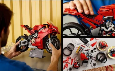 Set ndërtimi LEGO Ducati Panigale V4 S, 1603 copë, ngjyrë e kuqe
