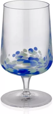Gotë qelqi Hermia, BRD0049, blu, e bardhë, e gjelbër, 350ml