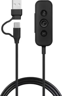 Kufje Sandberg 3in1 Office Headset Pro ENC (MPN 126-54), 3.5mm/USB-A/USB-C, me mikrofon, të zeza