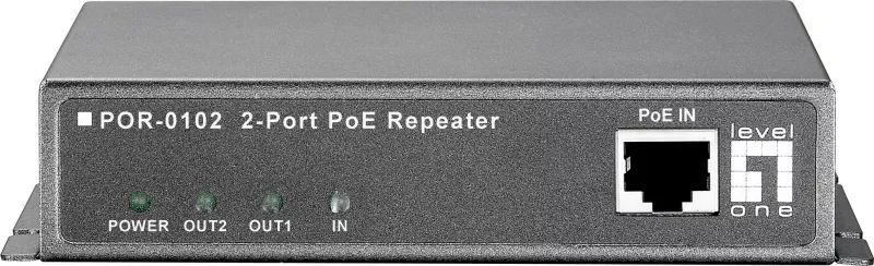Repeater rrjeti LevelOne POR-0102, 2 porte, PoE, i zi