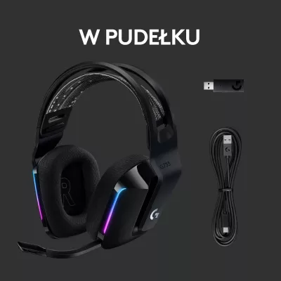 Kufje gaming Logitech G733 LIGHTSPEED 7.1 Wireless RGB, të zeza (981-000864)