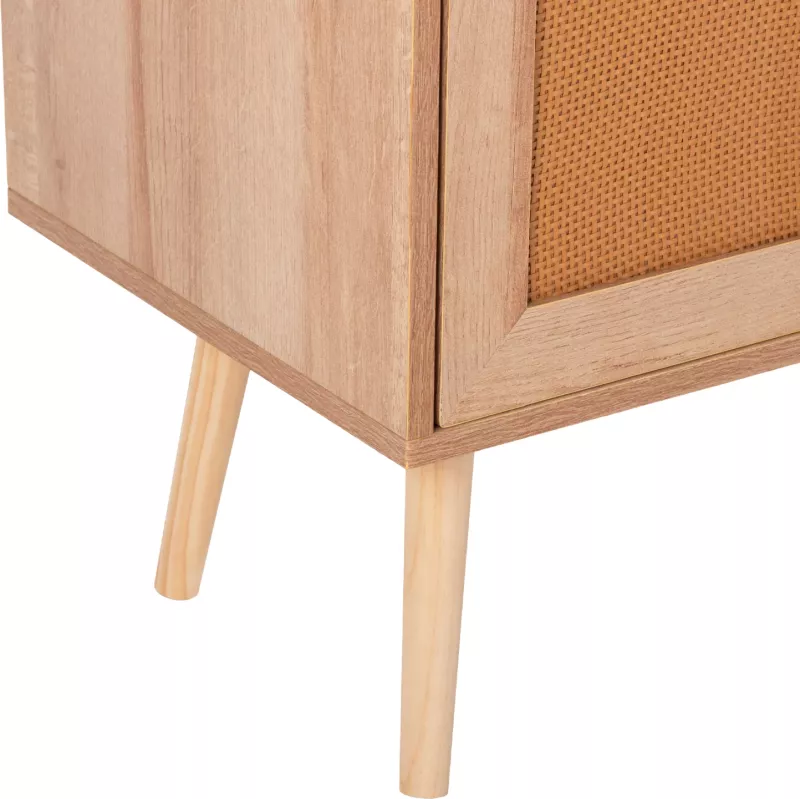 Bufe COLM FH9440.11 melaminë me ratan sintetik në 4 dyer 160x39,5x71H cm