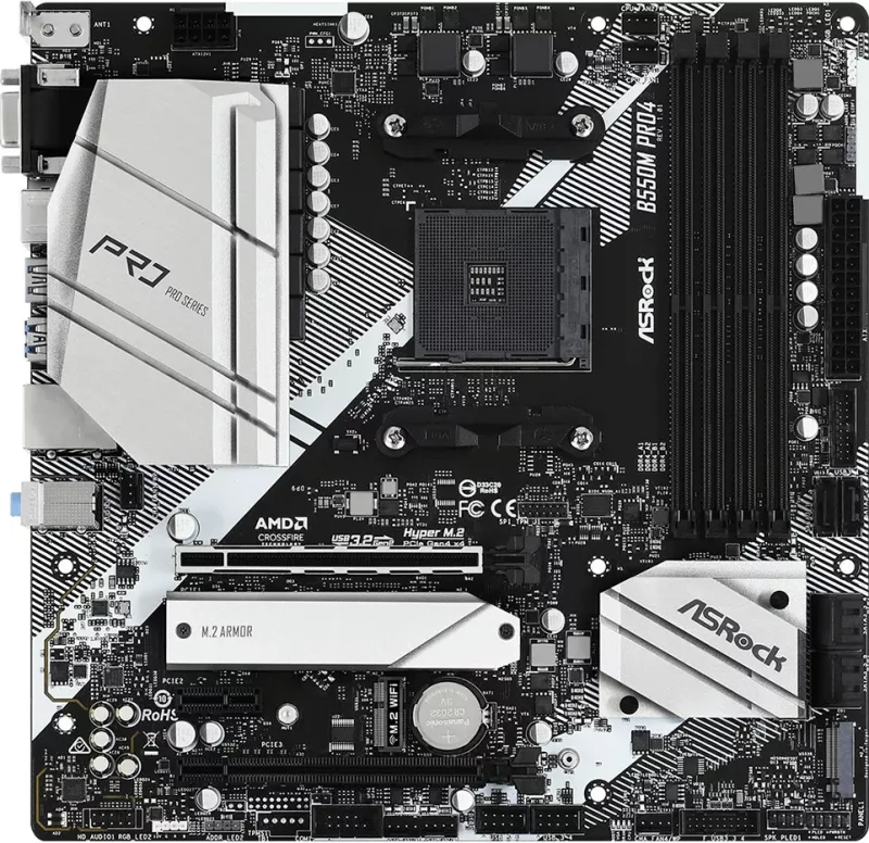 Pllakë amë Asrock B550M Pro4, Socket AM4, micro ATX
