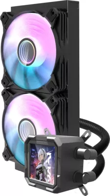 Ftohës me ujë për CPU Darkflash DV240S, ARGB,  i zi