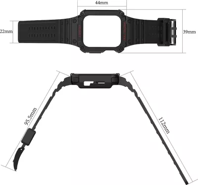Rrip me mbështjellës për Apple Watch Hurtel Protect Strap Band, 45/44/42mm, Rozë