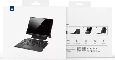 Mbështjellës me tastierë Bluetooth Dux Ducis DK Series për iPad Pro 12.9 (2020/2021/2022), i zi