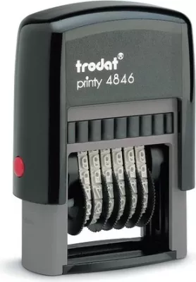 Vulë numerike Trodat 4846, e zezë/gri