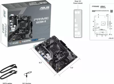 Pllakë amë Asus PRIME A520M-R, deri 64GB DDR4