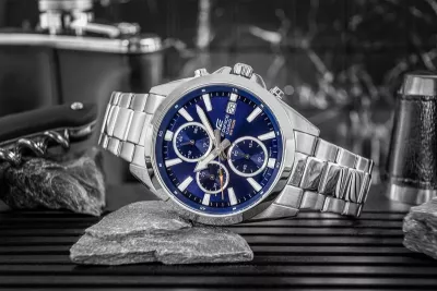 Orë dore për meshkuj Casio, argjendtë