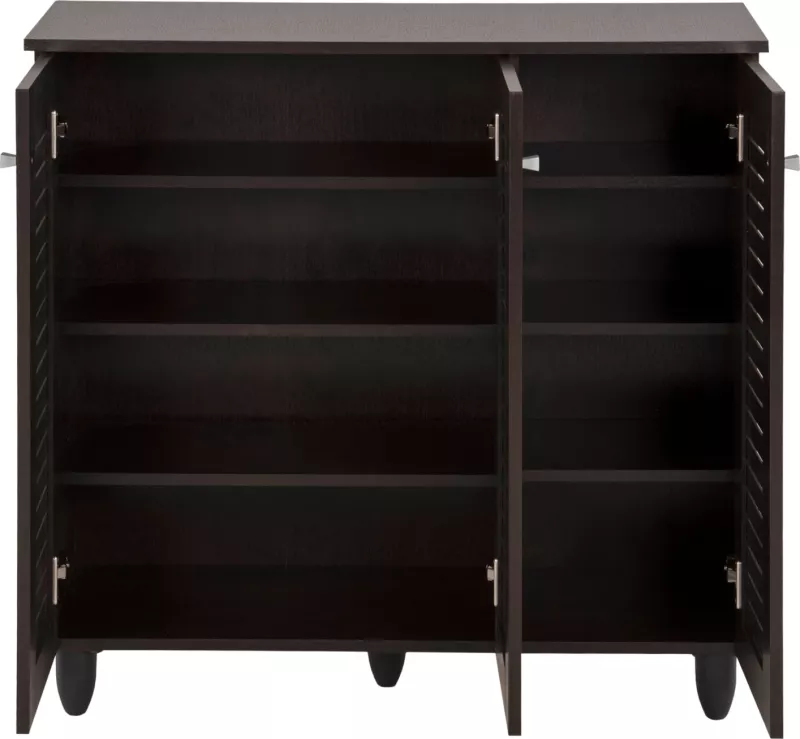 Dollap këpucësh PROLLY FH9609.01 melaminë ngjyrë wenge-3 dyer-4 rafte 87x32x88H cm
