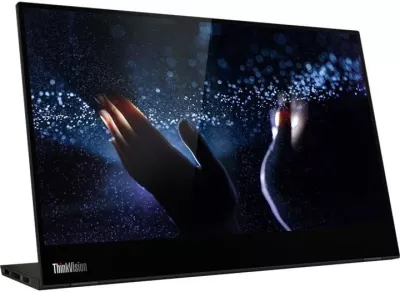 Monitor portativ Lenovo ThinkVision M14t (62A3UAT1WL) 14" TFT/LCD me prekje, i zi; i kaltër
