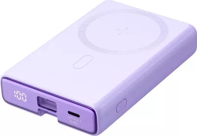 Powerbank Joyroom JR-PBM01, 10000mAh, 20W, MagSafe, me mbajtëse, USB-C & Lightning, Vjollcë