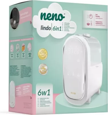 Sterilizues dhe ngrohës Neno Lindo 6-në-1, me ekran LED, i bardhë