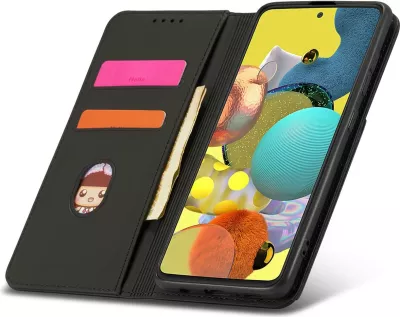 Mbështjellës Hurtel Magnet Card Case për Xiaomi Redmi Note 11 Pro, me kapak, portofol dhe qëndrim, i zi