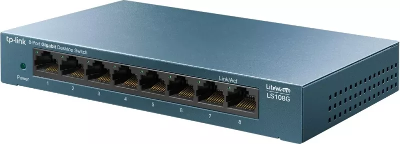 Switch TP-Link 8-Port, 1000Mbps, e kaltër