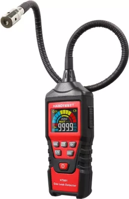 Detektor gazi Habotest HT601B me alarm, LCD me ngjyra, i kuq