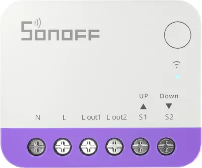 Switch smart WiFi mini Sonoff MINI-RBS, Matter, kontroll roletash/perde me përqindje, 2.4GHz, punon me Apple Home/Google Home/Alexa/SmartThings