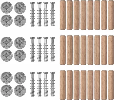 Set lidhës ekscentrik për mobilje Wolfcraft 4665000, 53 copë