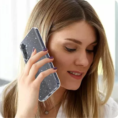 Mbështjellës Tech-Protect FlexAir për Samsung Galaxy A26 5G, Transparent-Glitter